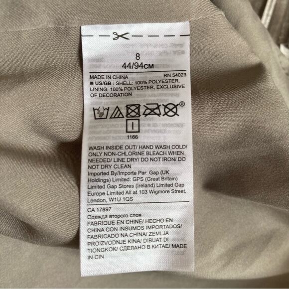 Banana Republic Silver Pleated Dress NWTs size 8 - Picture 10 of 10